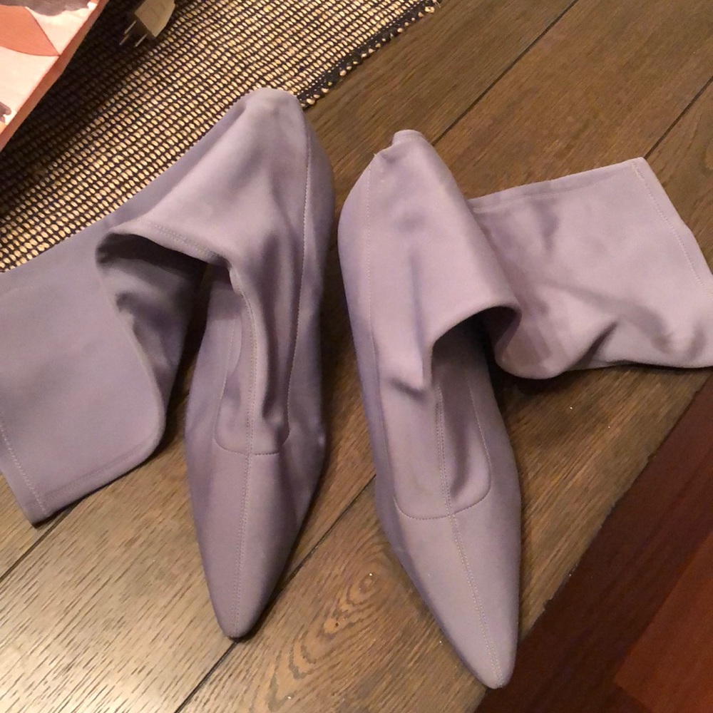 Bluish Grey Fabric boot by Rade Sz 11M never worn. Only tried on in store.